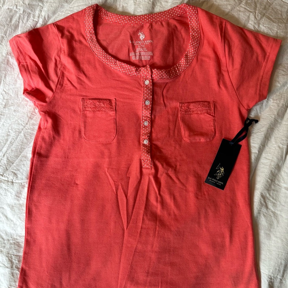 NWT❗️US Polo Assn short sleeve pajama top
